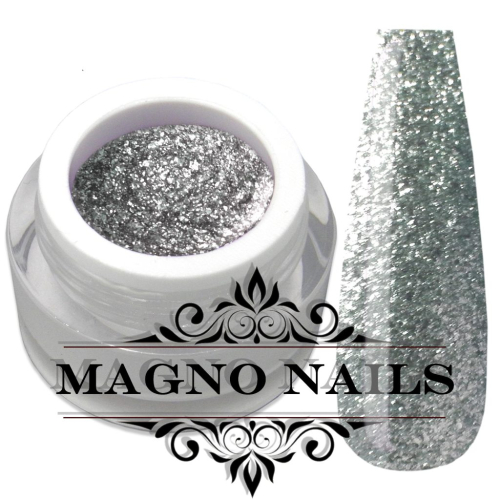 Preview: UV Gel - 1903 - Chrome Glitter Glam Gel - Silver Star